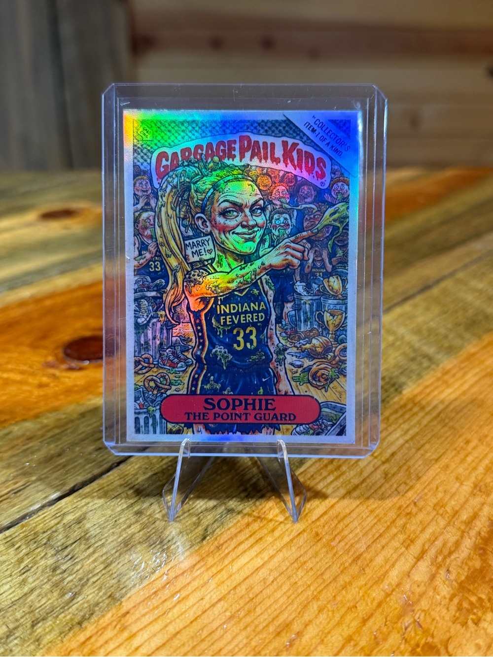 Sophie Cunningham Indiana Fever Custom Garbage Pail Kids Basketball Card